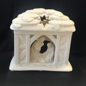 PartyLite O Holy Night Candle Holder Holiday Decor in Box‎